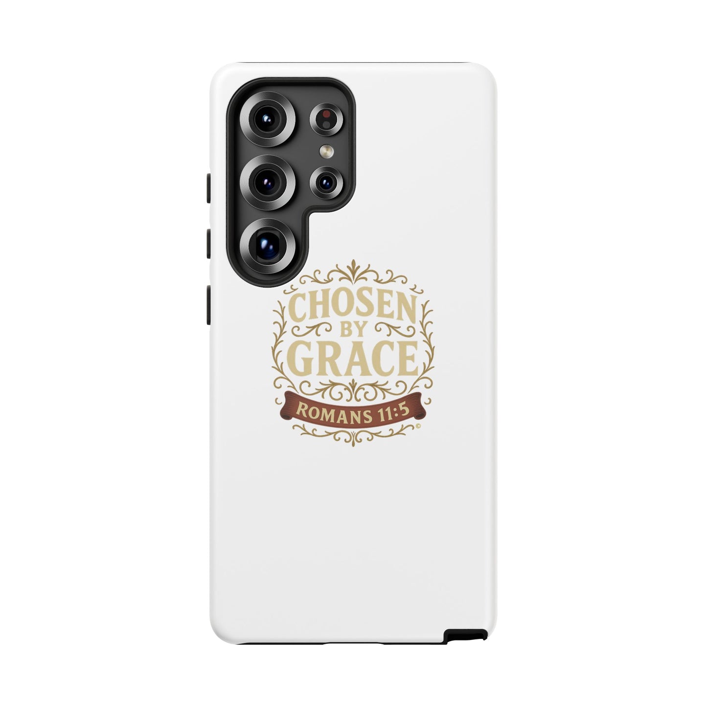 Chosen by Grace (Color), Rugged Phone Case, Inspirational Mobile Cover, Gift for Faith Lovers, Faith-Based Protector