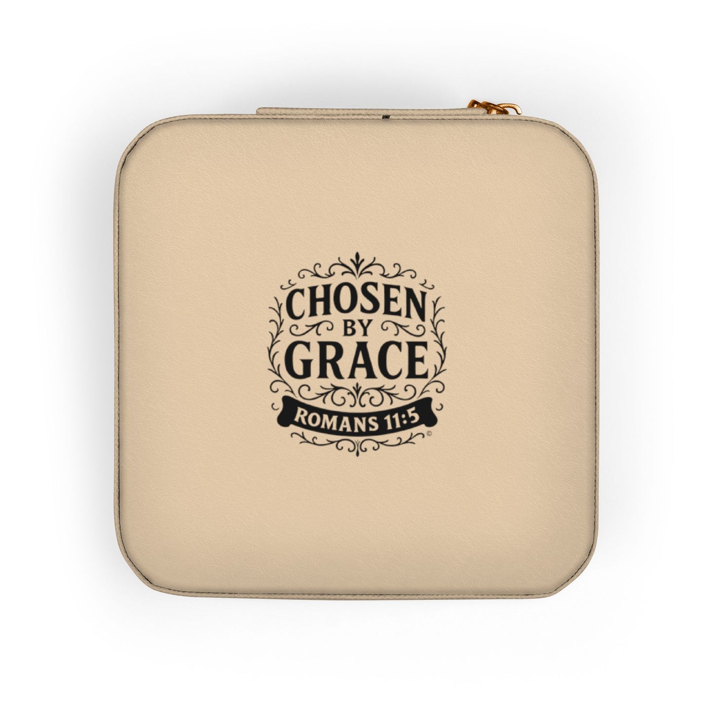 Chosen by Grace Elegant Jewelry Travel Case for Minimalist Adventurers, Portable Accessory Organizer, Perfect for Travel, Gifts, Special Occasions