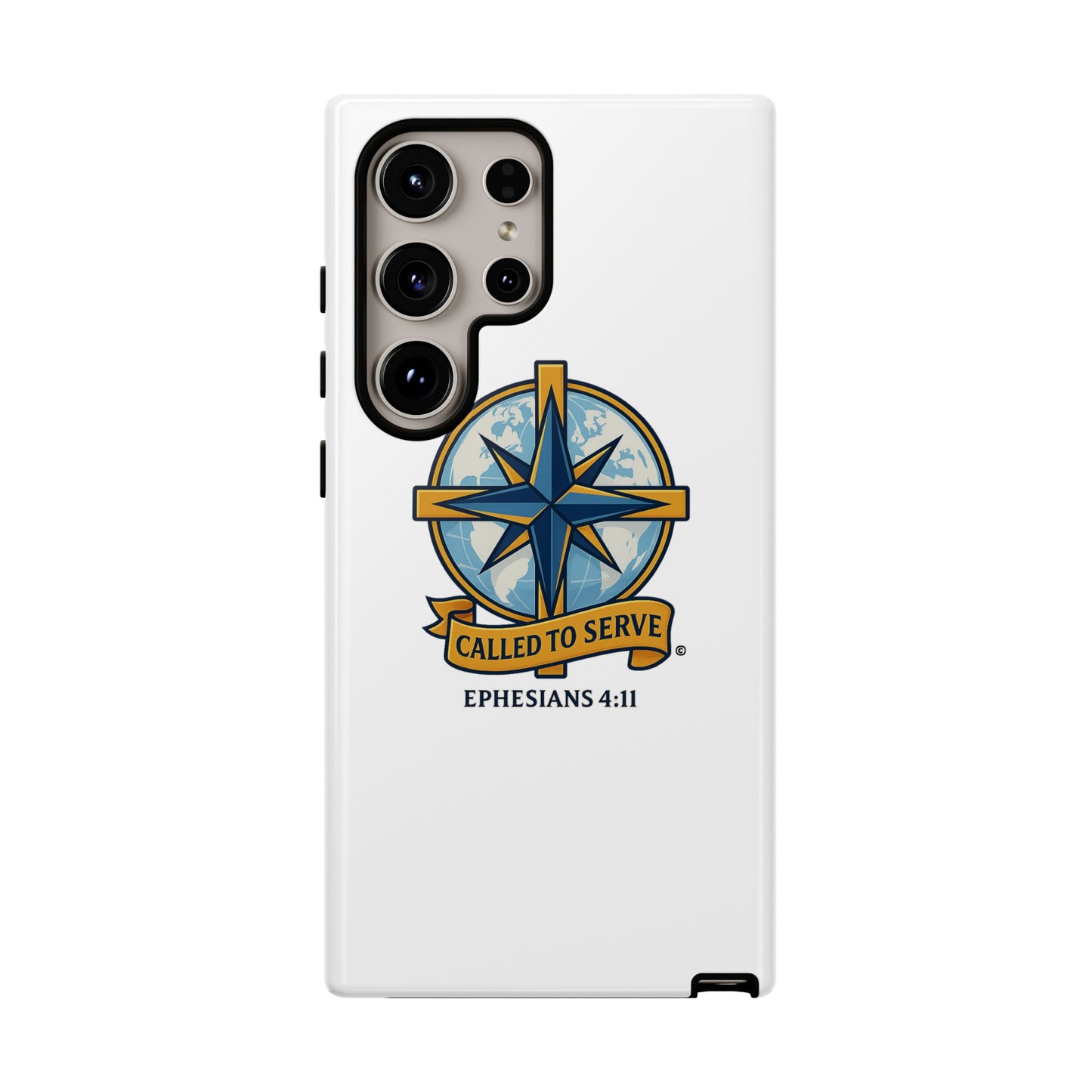 Called to Serve (Full Color), Rugged Phone Case, Inspirational Mobile Cover, Gift for Faith Lovers, Faith-Based Protector - Cross Apparel USA