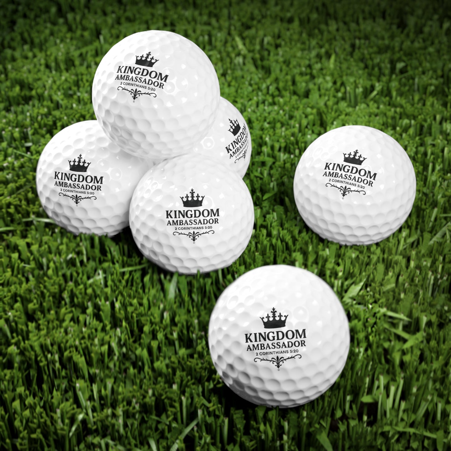 Kingdom Ambassador (Black Lettering) Golf Balls, 6pcs