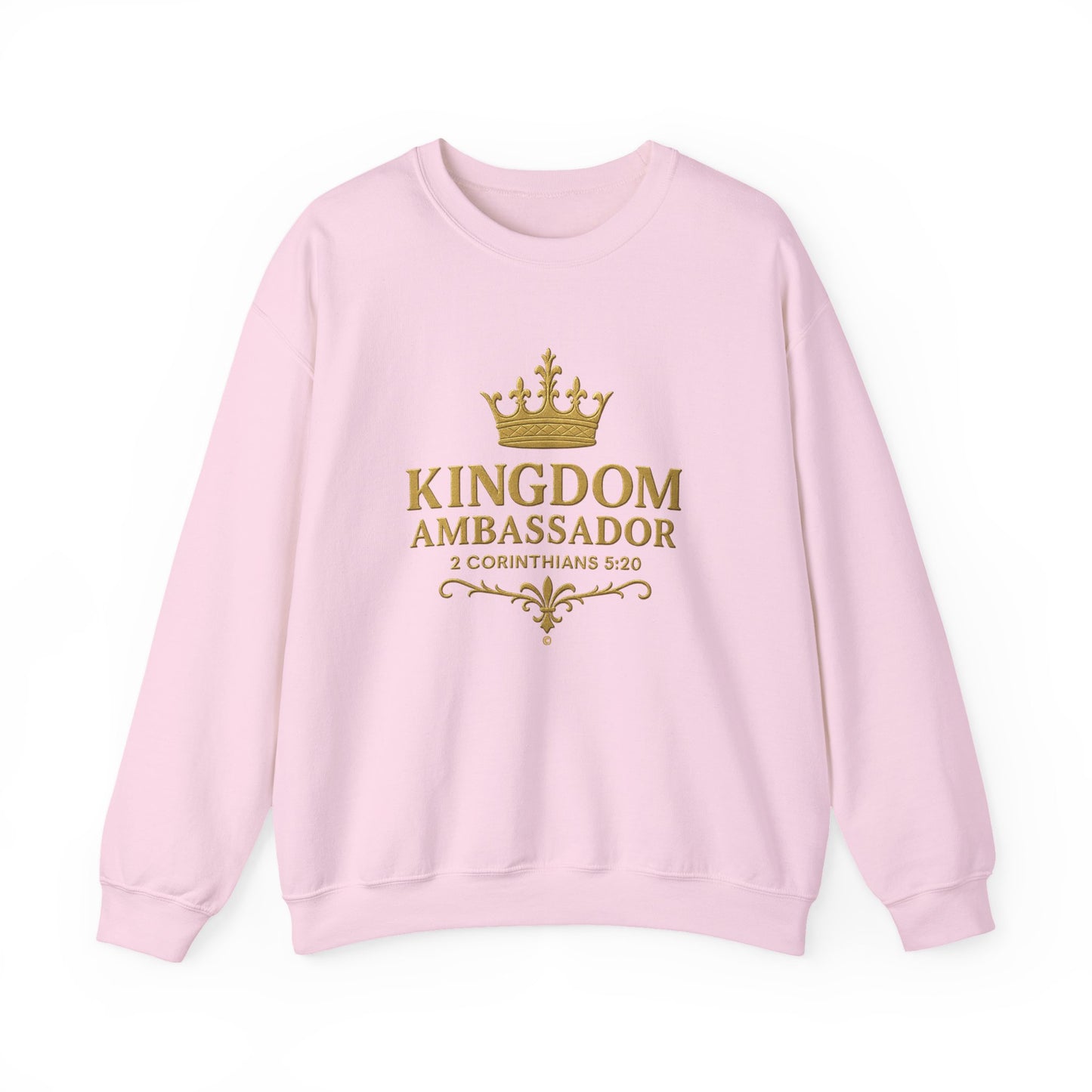 Kingdom Ambassador Crewneck Sweatshirt - Faith-Based Fashion, Christian Gift, Bible Verse, Inspirational Apparel, Cozy Church Wear