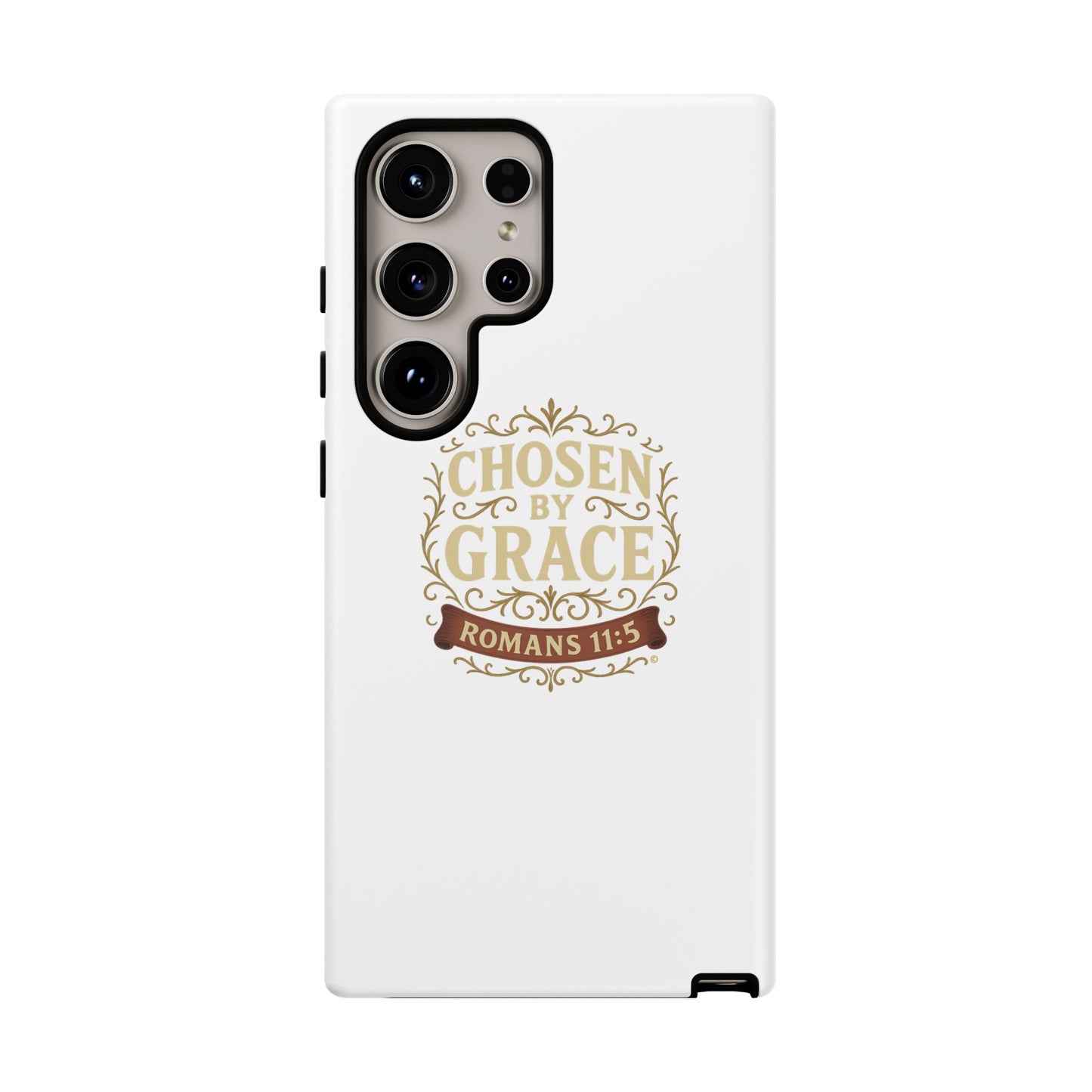 Chosen by Grace (Color), Rugged Phone Case, Inspirational Mobile Cover, Gift for Faith Lovers, Faith-Based Protector