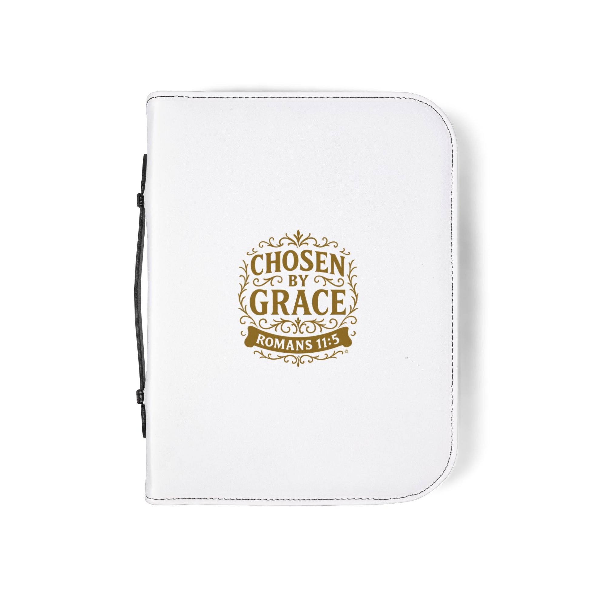 Chosen by Grace (Gold Lettering) Inspirational Bible Cover, Gift for Believers, Faith-Based Book Cover - Cross Apparel USA