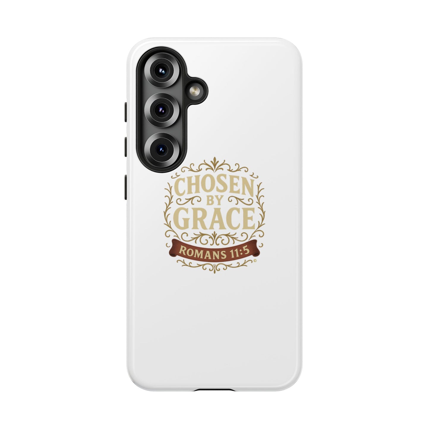 Chosen by Grace (Color), Rugged Phone Case, Inspirational Mobile Cover, Gift for Faith Lovers, Faith-Based Protector