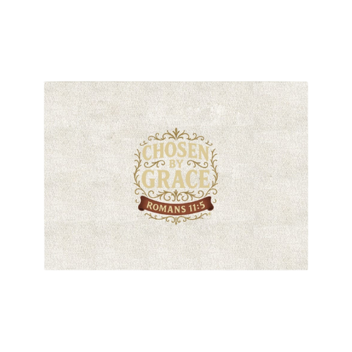 Chosen by Grace Rug, Inspiration Floor Covering, Faith-Based Housewarming Gift, Gift for Believers