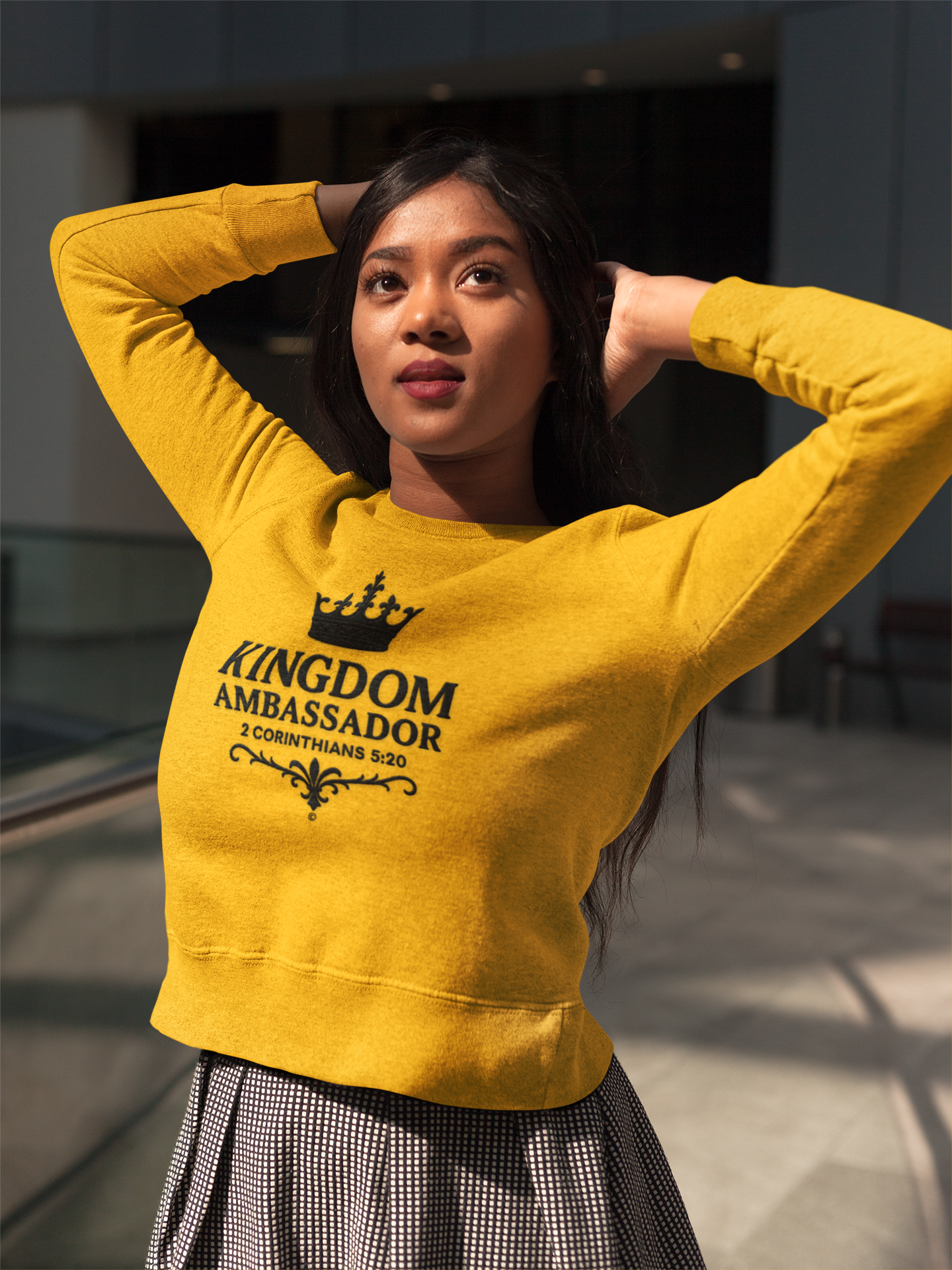 Kingdom Ambassador (Black Lettering) Apparel Clothing Unisex Crewneck Sweatshirt