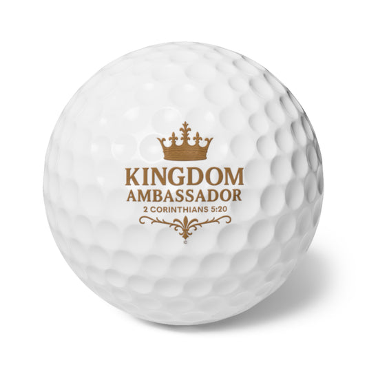Kingdom Ambassador (Gold Lettering) Golf Balls, 6pcs