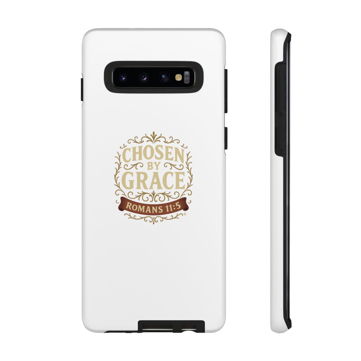 Chosen by Grace (Color), Rugged Phone Case, Inspirational Mobile Cover, Gift for Faith Lovers, Faith-Based Protector