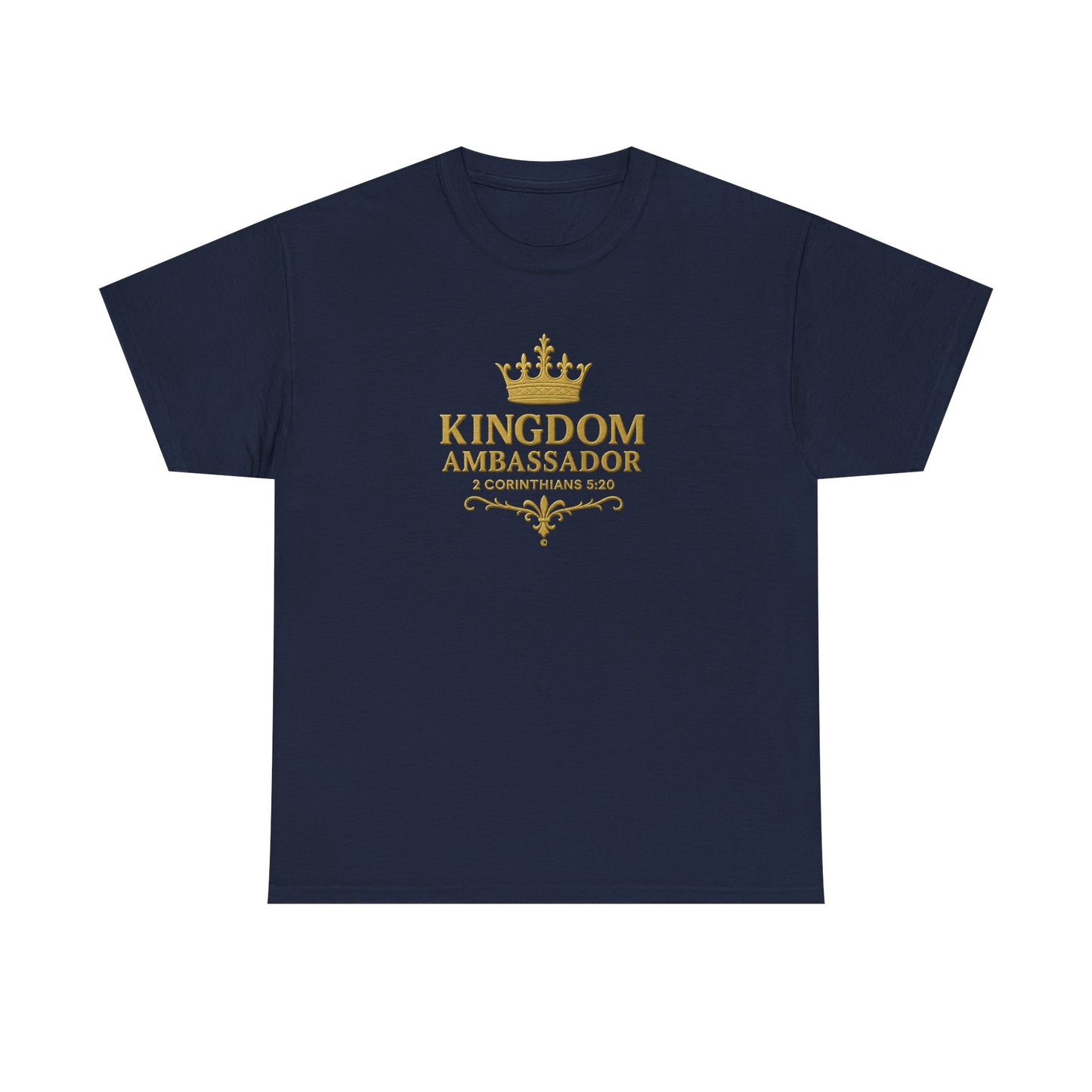 Kingdom Ambassador (Gold Lettering) Unisex Heavy Cotton Tee - Cross Apparel USA