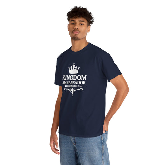 Kingdom Ambassador (White Lettering) Apparel Clothing Tee T-shirt Unisex Heavy Cotton Shirt