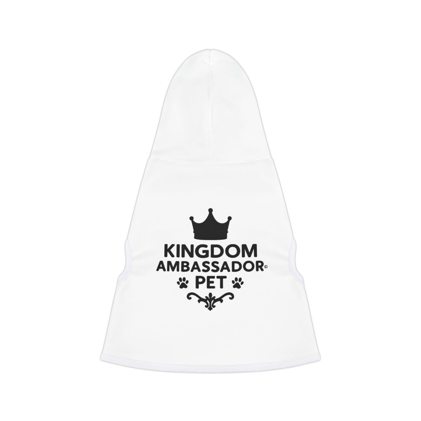 Kingdom Ambassador Pet (Black Lettering ) Hoodie for Stylish Companions | Cute Pet Clothing, Dog Hoodie, Pet Apparel, Stylish Dog Wear, Pet Gifts - Cross Apparel USA