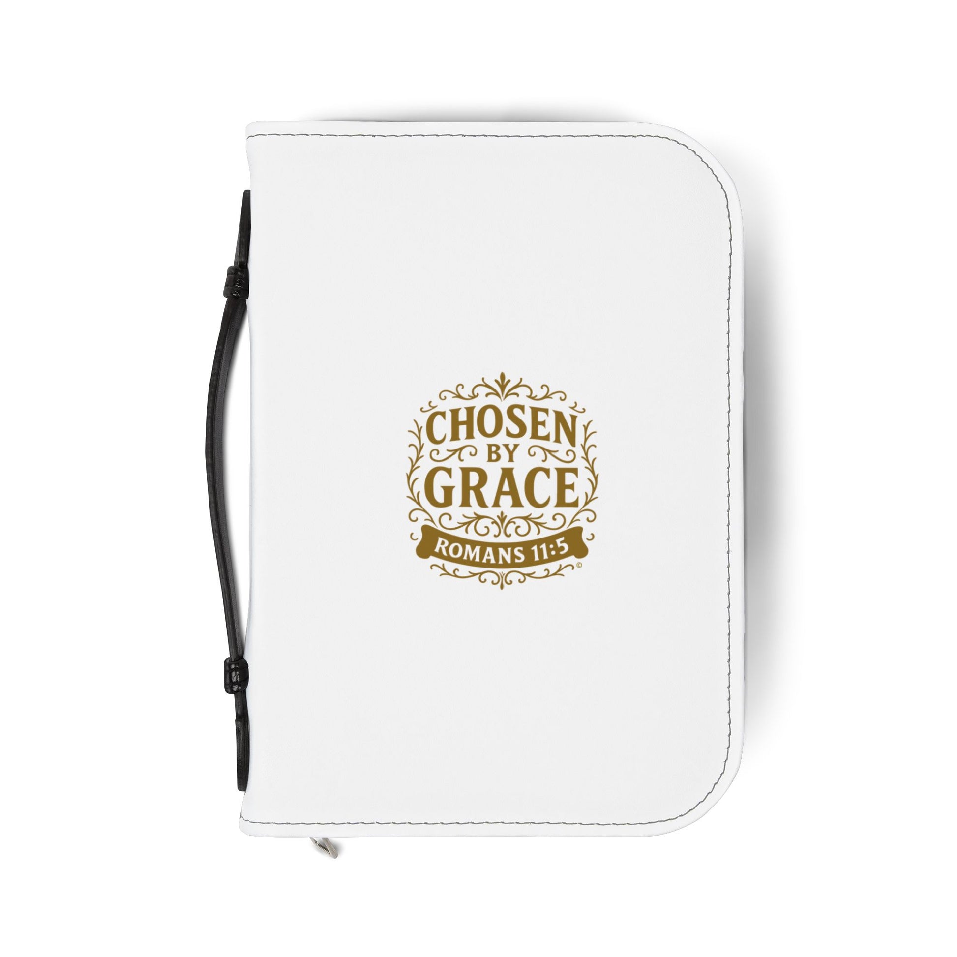 Chosen by Grace (Gold Lettering) Inspirational Bible Cover, Gift for Believers, Faith-Based Book Cover - Cross Apparel USA