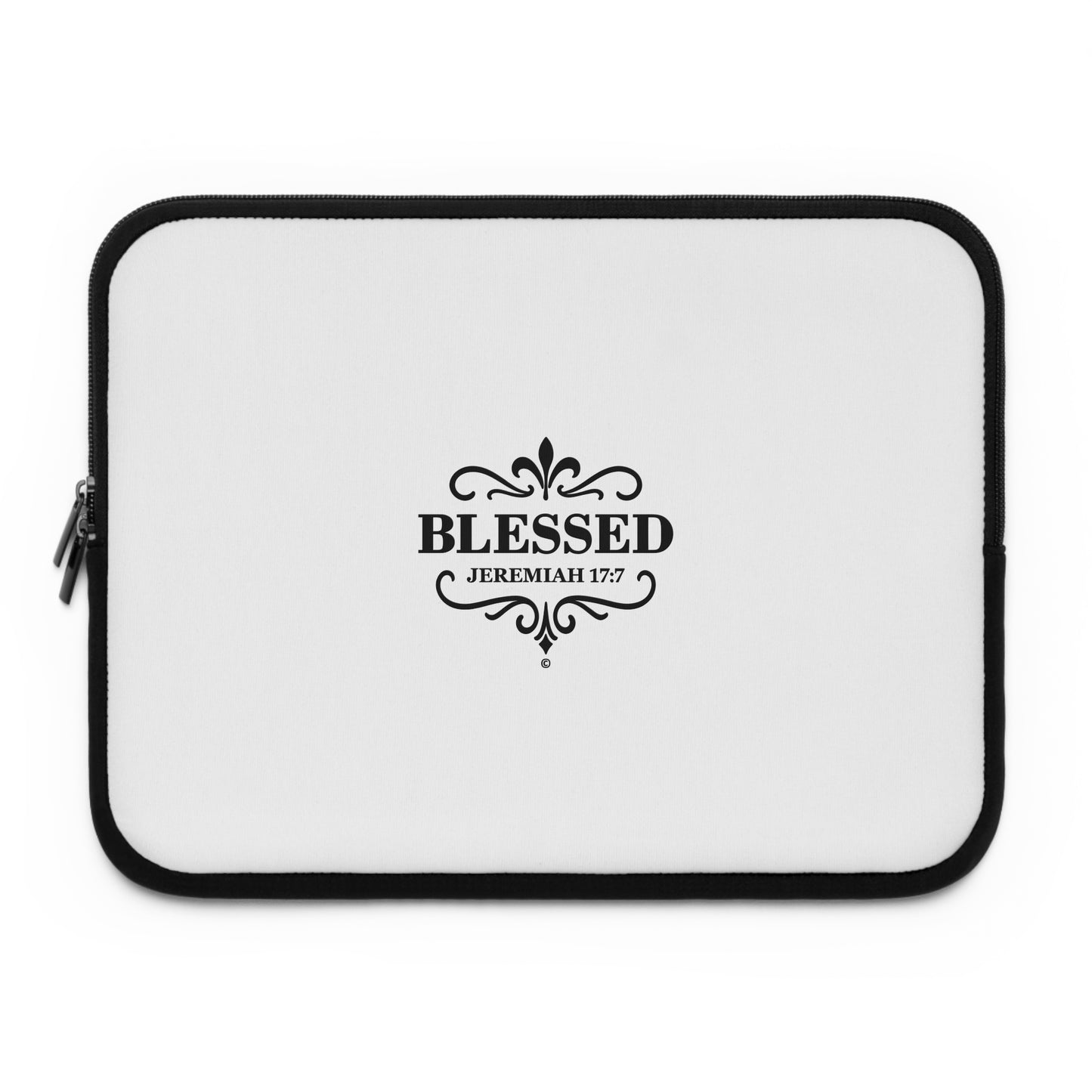 Blessed Laptop Sleeve - Inspirational Tech Accessory, Christian Gift, Stylish Protection for Devices, Faith-Based Protector - Cross Apparel USA