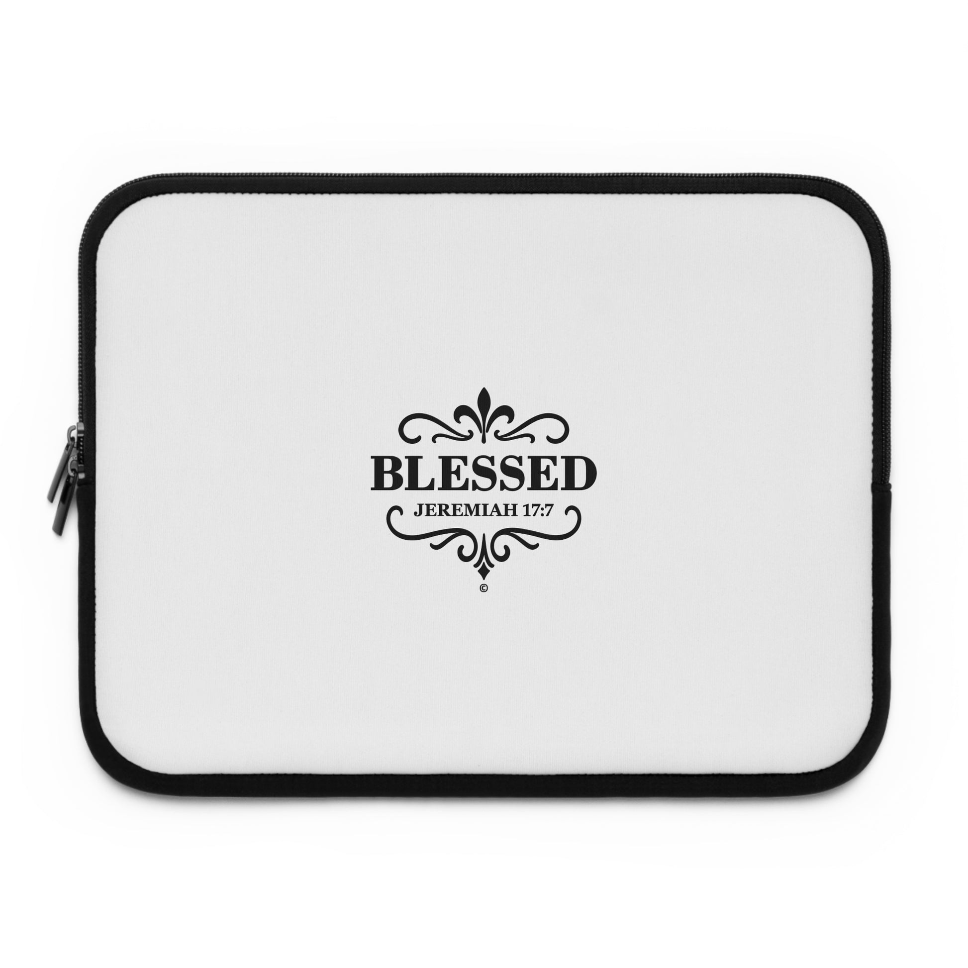 Blessed Laptop Sleeve - Inspirational Tech Accessory, Christian Gift, Stylish Protection for Devices, Faith-Based Protector - Cross Apparel USA