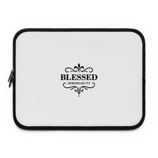 Blessed Laptop Sleeve - Inspirational Tech Accessory, Christian Gift, Stylish Protection for Devices, Faith-Based Protector - Cross Apparel USA