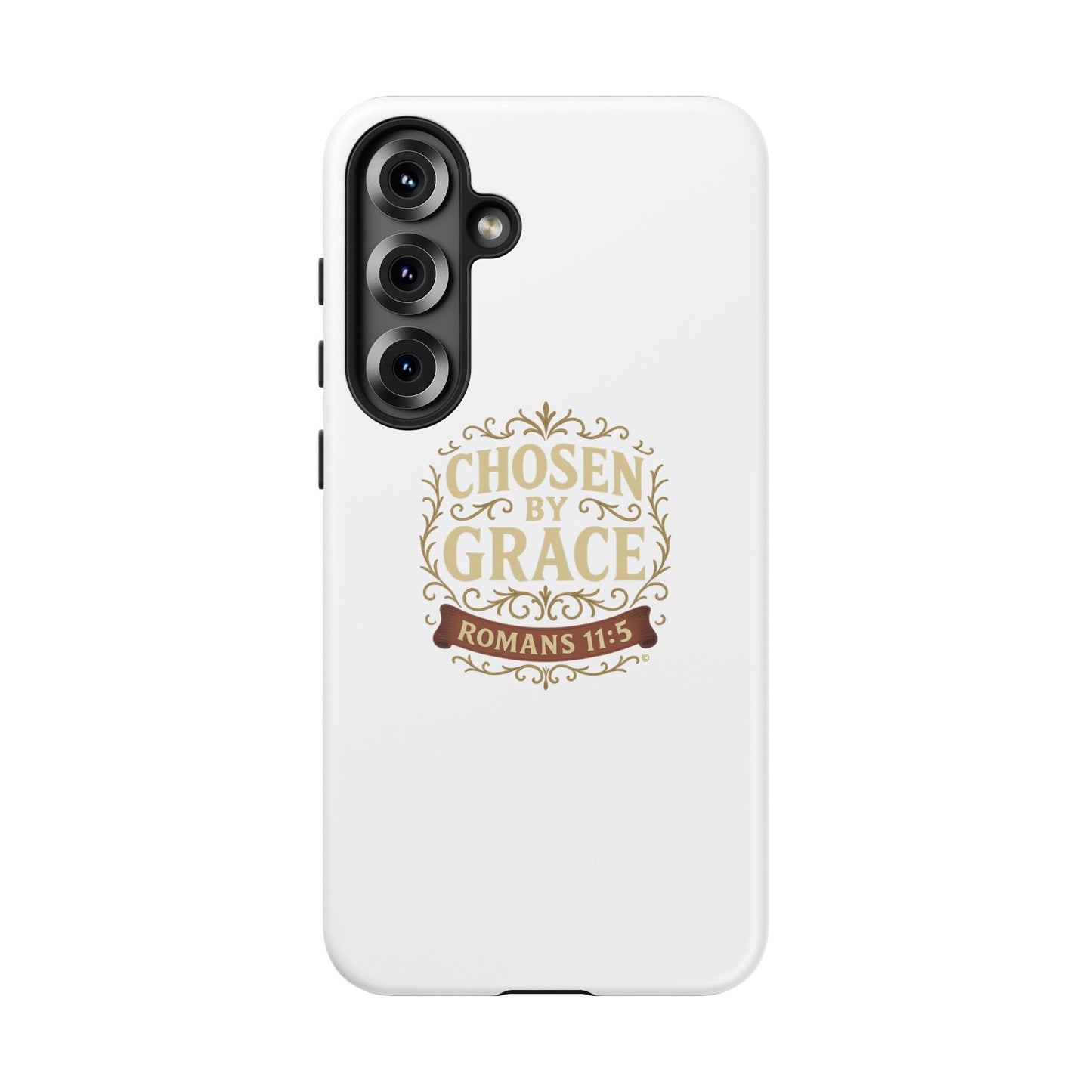 Chosen by Grace (Color), Rugged Phone Case, Inspirational Mobile Cover, Gift for Faith Lovers, Faith-Based Protector