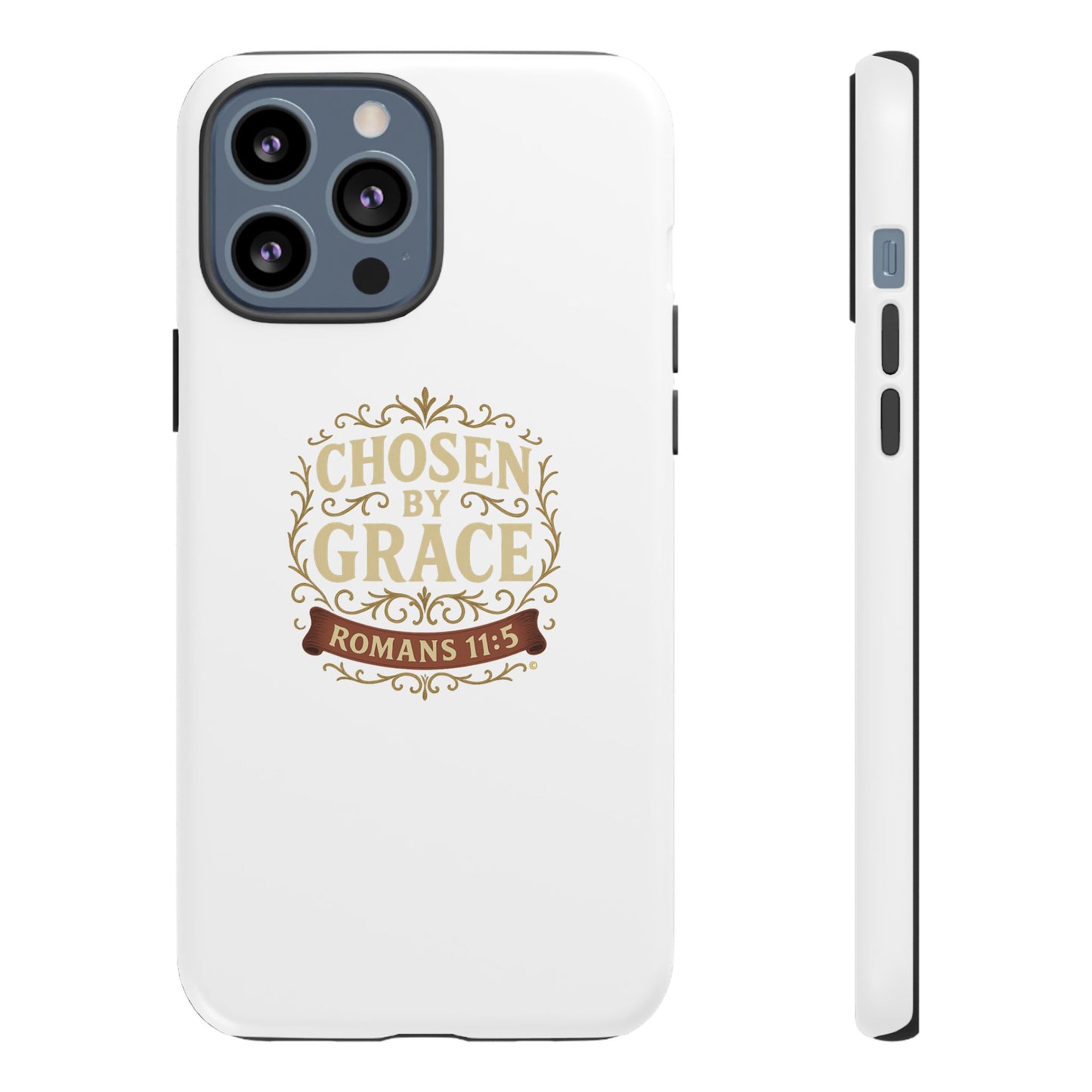Chosen by Grace (Color), Rugged Phone Case, Inspirational Mobile Cover, Gift for Faith Lovers, Faith-Based Protector