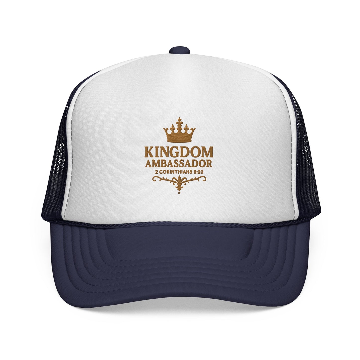 Kingdom Ambassador (Gold Lettering) Trucker Cap for Everyday Style, Faith-based Gift, Inspirational Headwear