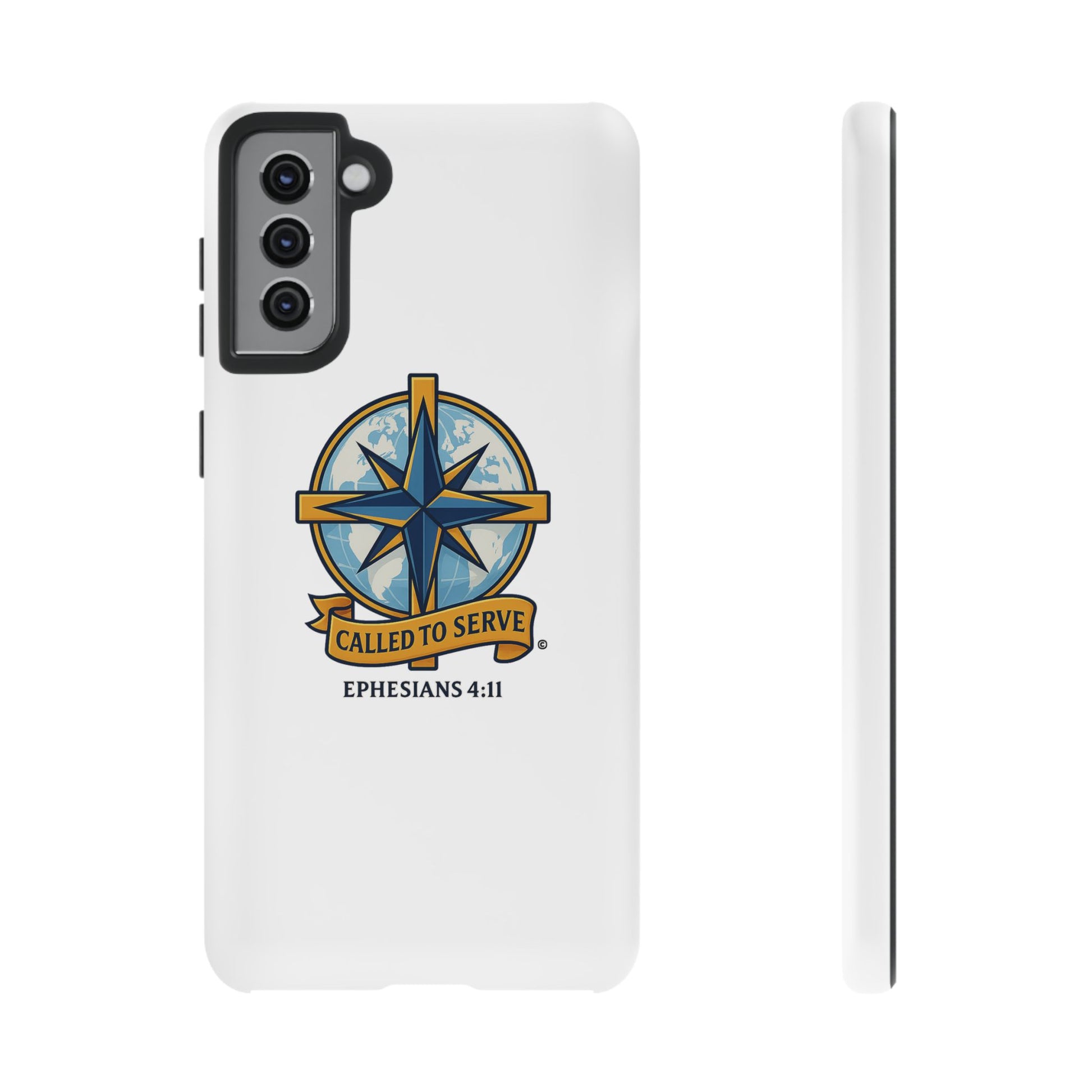 Called to Serve (Full Color), Rugged Phone Case, Inspirational Mobile Cover, Gift for Faith Lovers, Faith-Based Protector - Cross Apparel USA