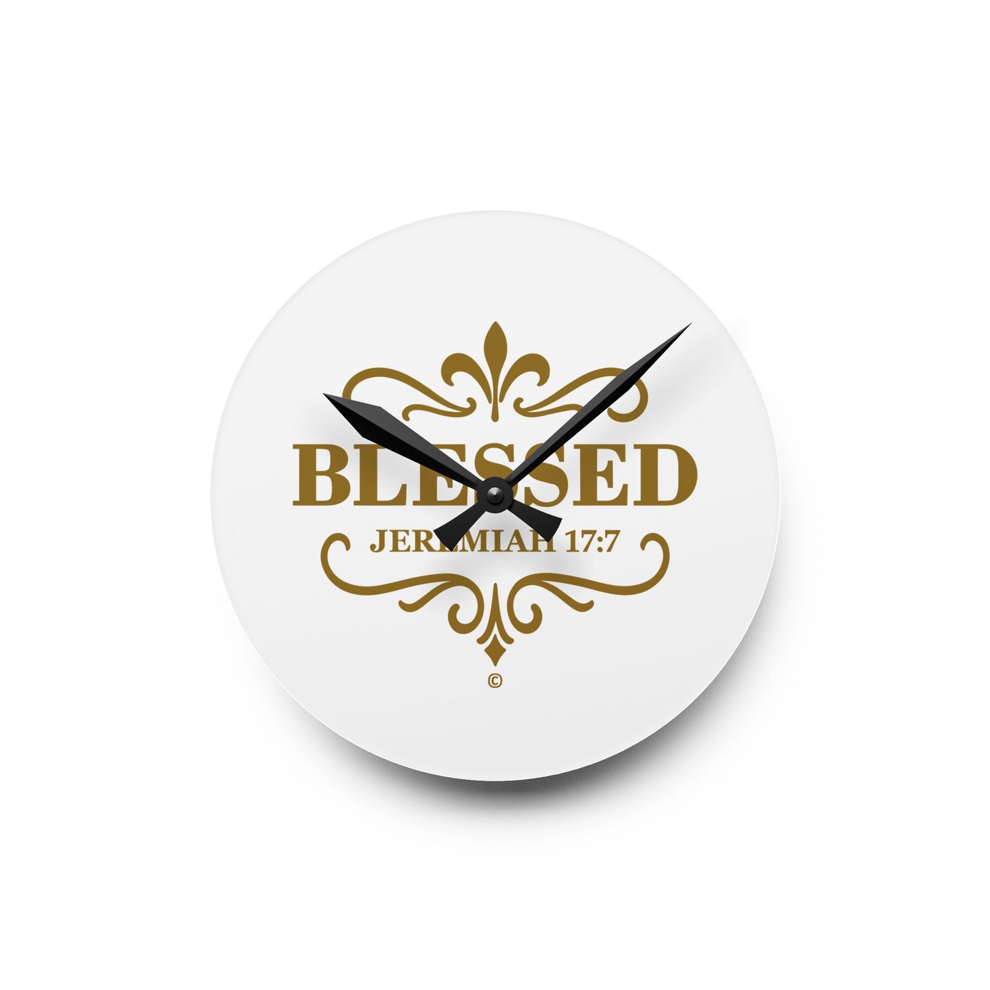 Blessed Elegant Acrylic Wall Clock, Inspirational Home Decor, Unique Gift, Modern Wall Art, Motivational Decor