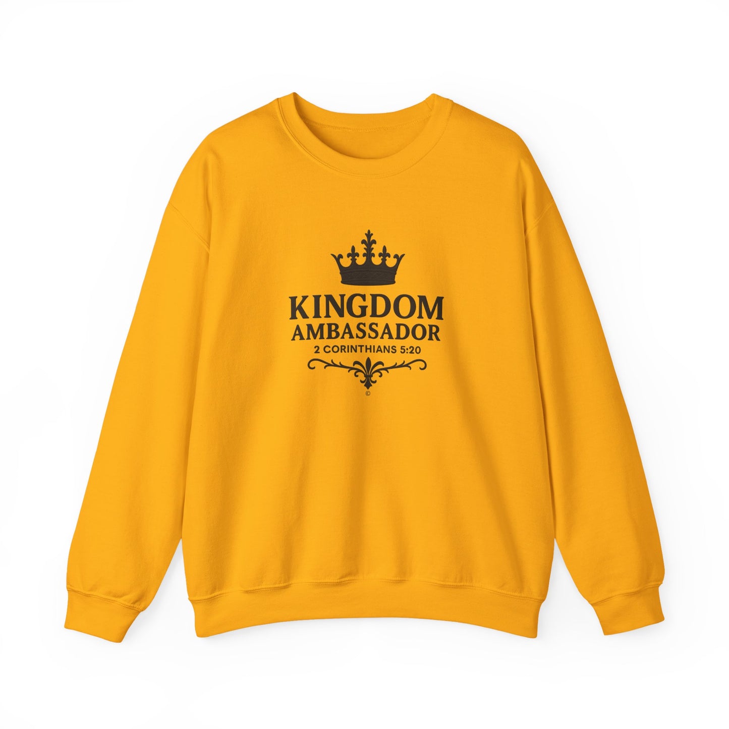 Kingdom Ambassador (Black Lettering) Unisex Crewneck Sweatshirt - Inspirational Gift, Faith-Based Apparel, Cozy Casual Wear, Bible Verse Sweatshirt