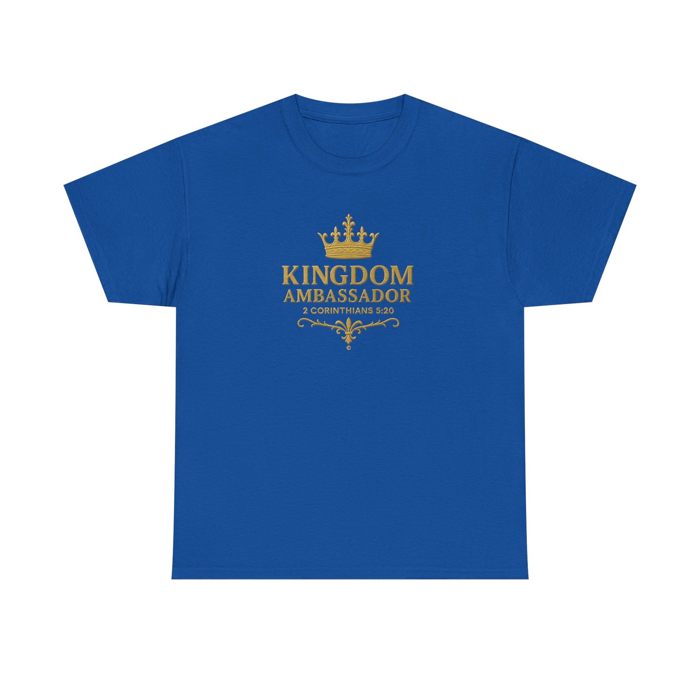 Kingdom Ambassador (Gold Lettering) Unisex Heavy Cotton Tee - Cross Apparel USA