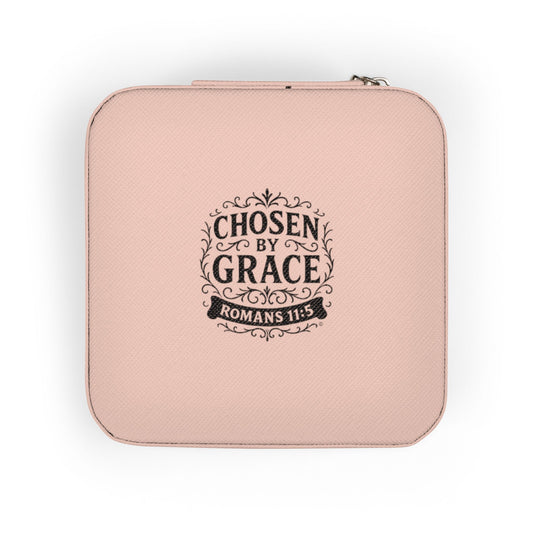 Chosen by Grace Elegant Jewelry Travel Case for Minimalist Adventurers, Portable Accessory Organizer, Perfect for Travel, Gifts, Special Occasions