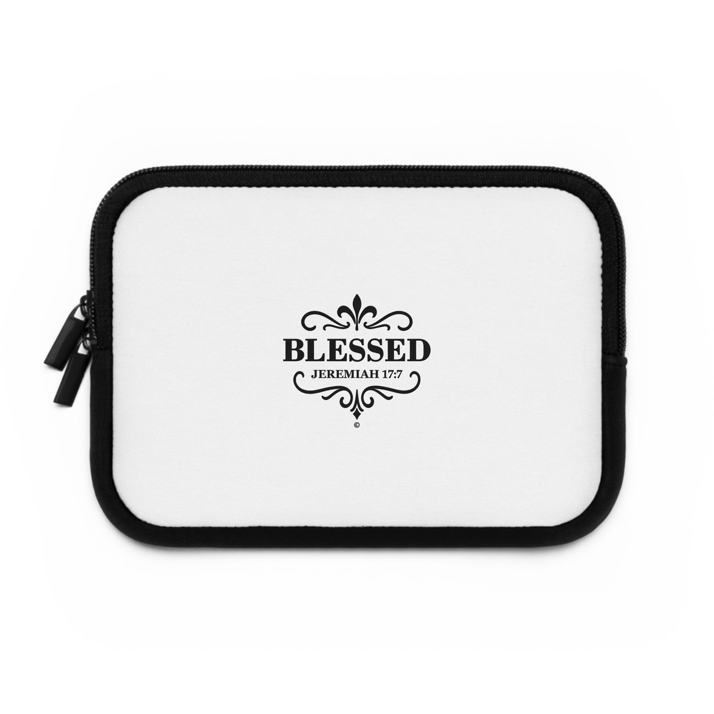 Blessed Laptop Sleeve - Inspirational Tech Accessory, Christian Gift, Stylish Protection for Devices, Faith-Based Protector - Cross Apparel USA