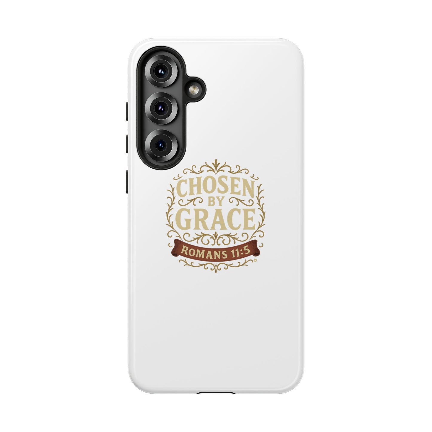 Chosen by Grace (Color), Rugged Phone Case, Inspirational Mobile Cover, Gift for Faith Lovers, Faith-Based Protector