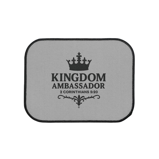 Kingdom Ambassador (Black Lettering on Grey) Car Floor Mat, 1 piece