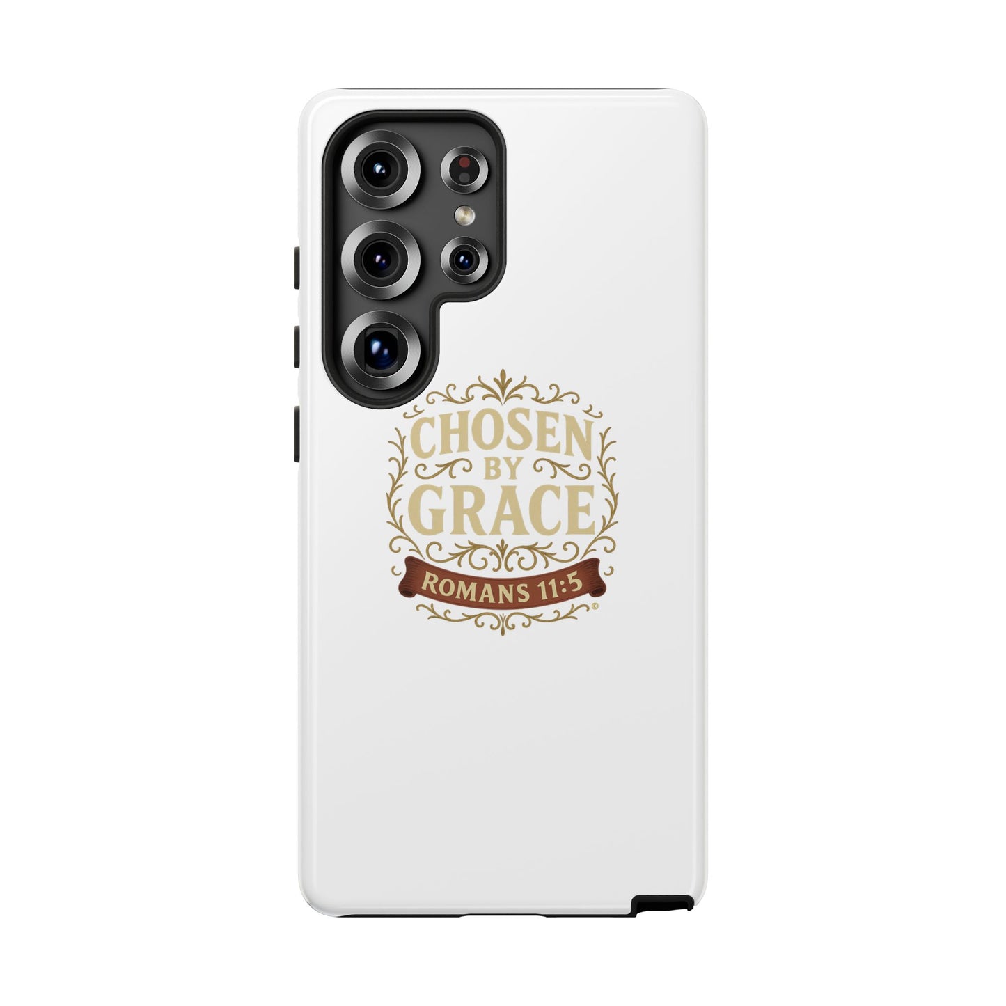 Chosen by Grace (Color), Rugged Phone Case, Inspirational Mobile Cover, Gift for Faith Lovers, Faith-Based Protector