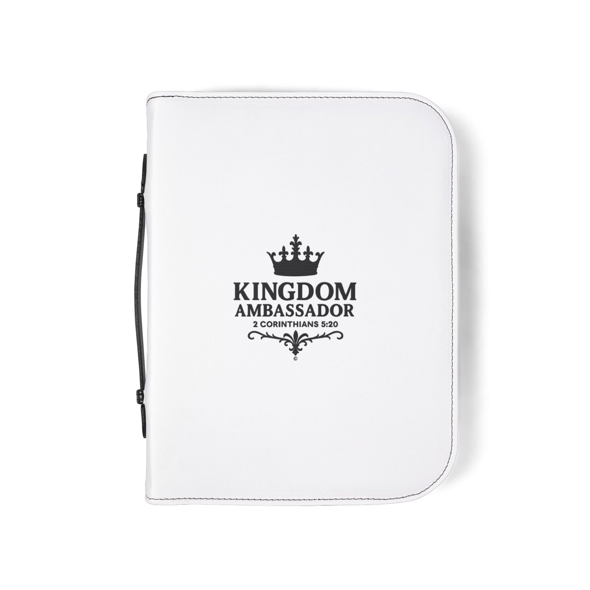 Kingdom Ambassador (Black Lettering) Inspirational Bible Cover, Gift for Believers, Faith-Based Book Cover - Cross Apparel USA