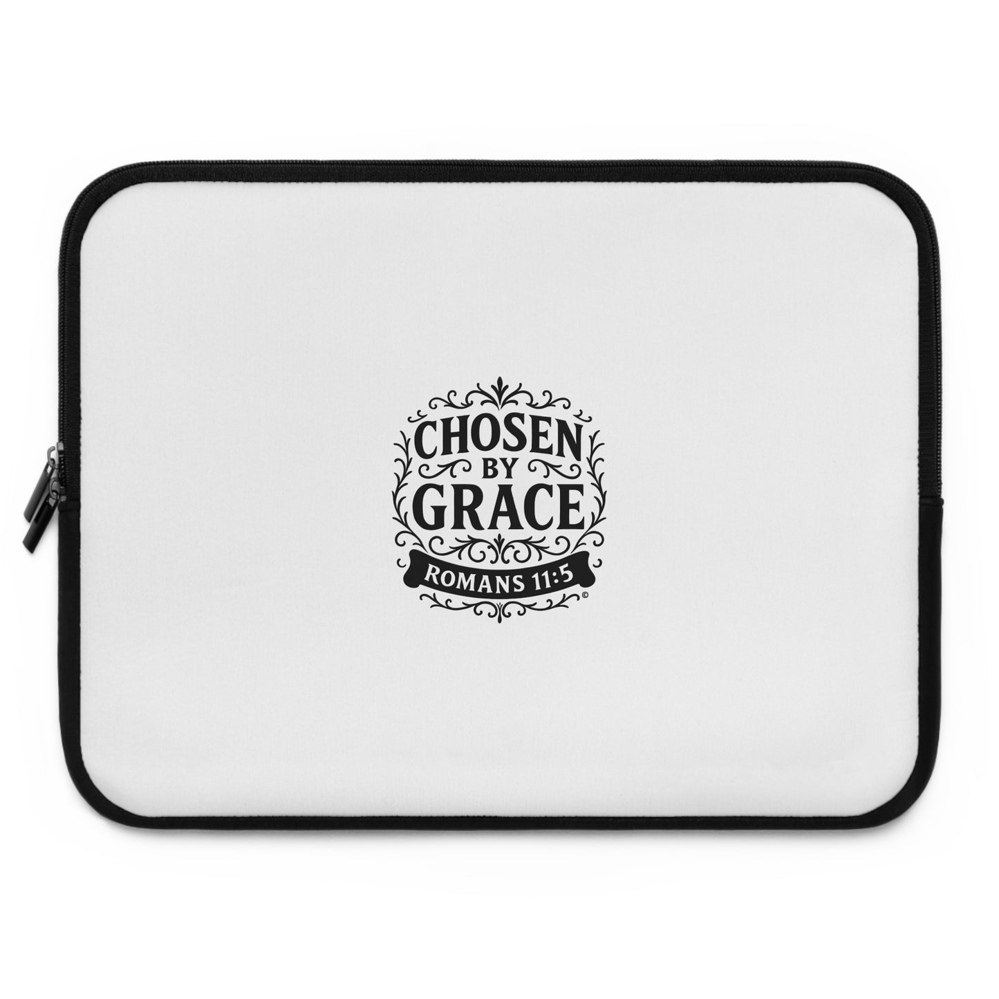 Chosen by Grace Laptop Sleeve - Inspirational Tech Accessory, Christian Gift, Stylish Protection for Devices, Faith-Based Protector - Cross Apparel USA