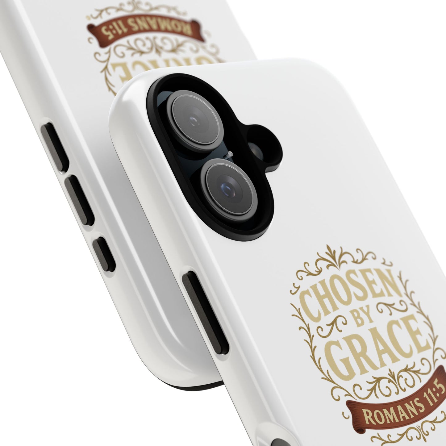 Chosen by Grace (Color), Rugged Phone Case, Inspirational Mobile Cover, Gift for Faith Lovers, Faith-Based Protector