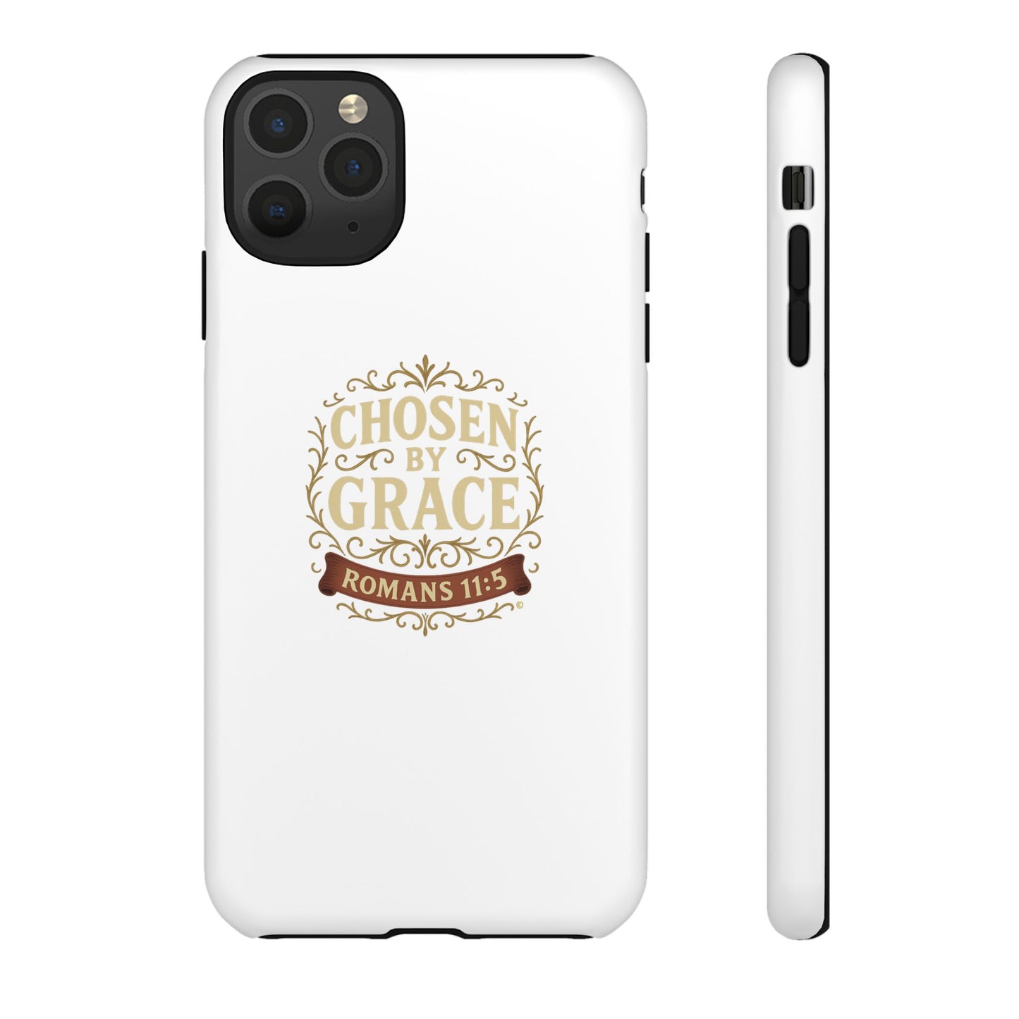 Chosen by Grace (Color), Rugged Phone Case, Inspirational Mobile Cover, Gift for Faith Lovers, Faith-Based Protector