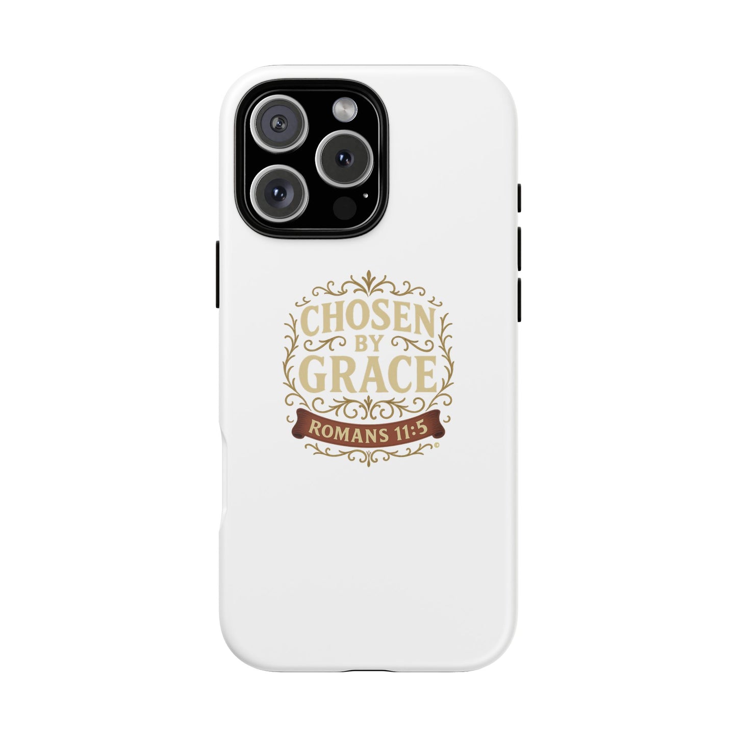 Chosen by Grace (Color), Rugged Phone Case, Inspirational Mobile Cover, Gift for Faith Lovers, Faith-Based Protector