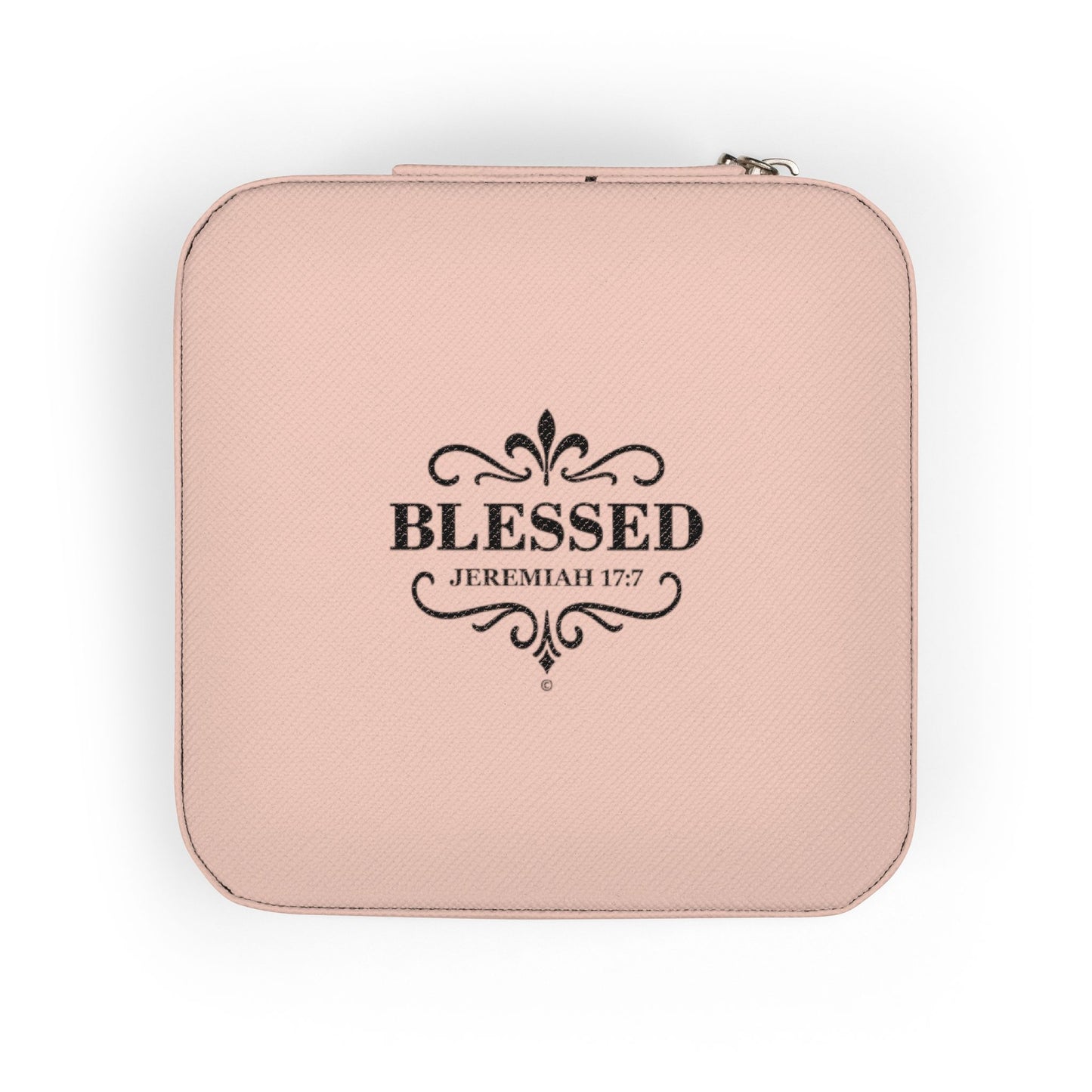 Blessed Elegant Jewelry Travel Case for Minimalist Adventurers, Portable Accessory Organizer, Perfect for Travel, Gifts, Special Occasions