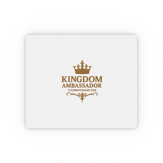 Kingdom Ambassador (Gold Lettering) Inspirational Mouse Pad | Perfect for Office Decor, Gifts, Faith-Based Workspaces