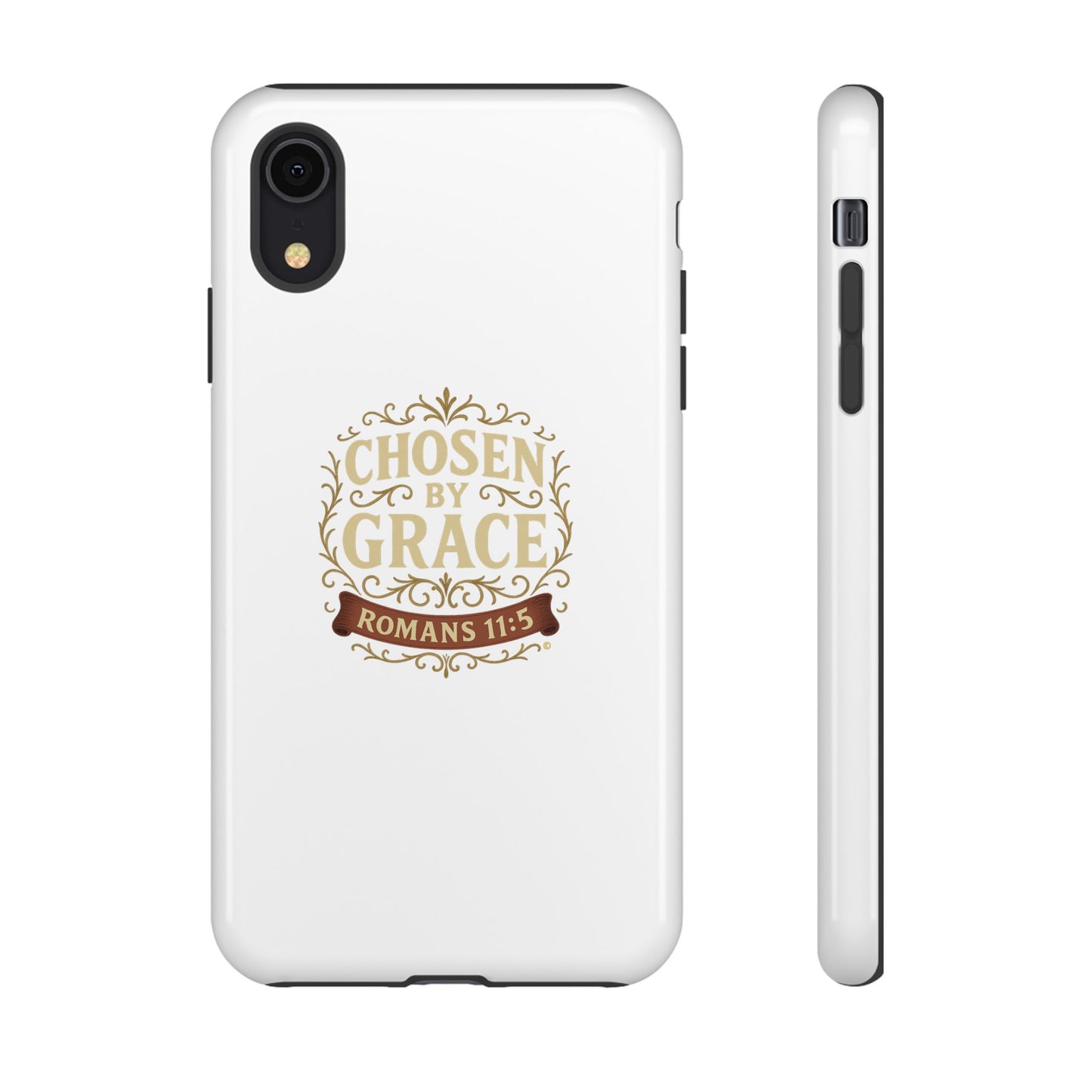 Chosen by Grace (Color), Rugged Phone Case, Inspirational Mobile Cover, Gift for Faith Lovers, Faith-Based Protector