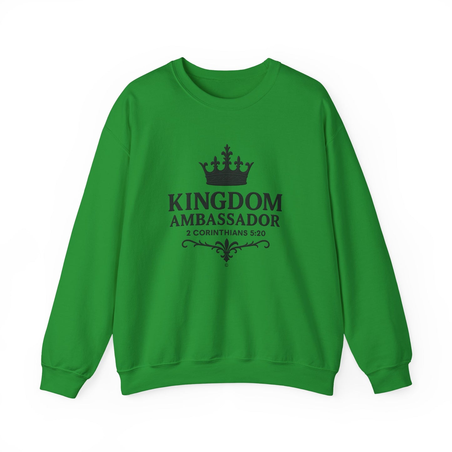 Kingdom Ambassador Sweatshirt (Black Lettering), Unisex Crewneck, Biblical Inspiration, Faith Apparel, Gift for Believers, Church Events