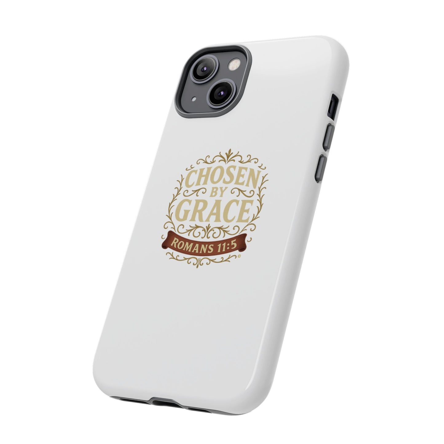 Chosen by Grace (Color), Rugged Phone Case, Inspirational Mobile Cover, Gift for Faith Lovers, Faith-Based Protector