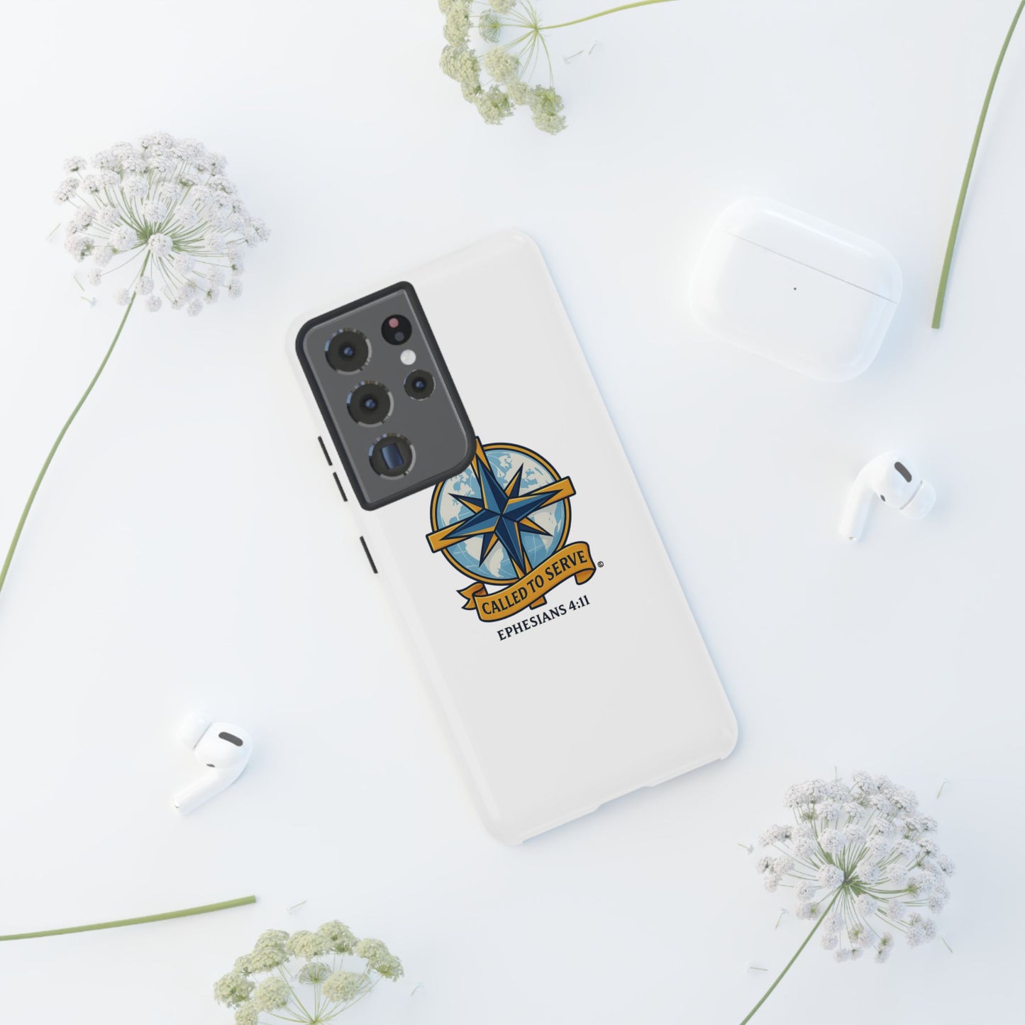 Called to Serve (Full Color), Rugged Phone Case, Inspirational Mobile Cover, Gift for Faith Lovers, Faith-Based Protector - Cross Apparel USA