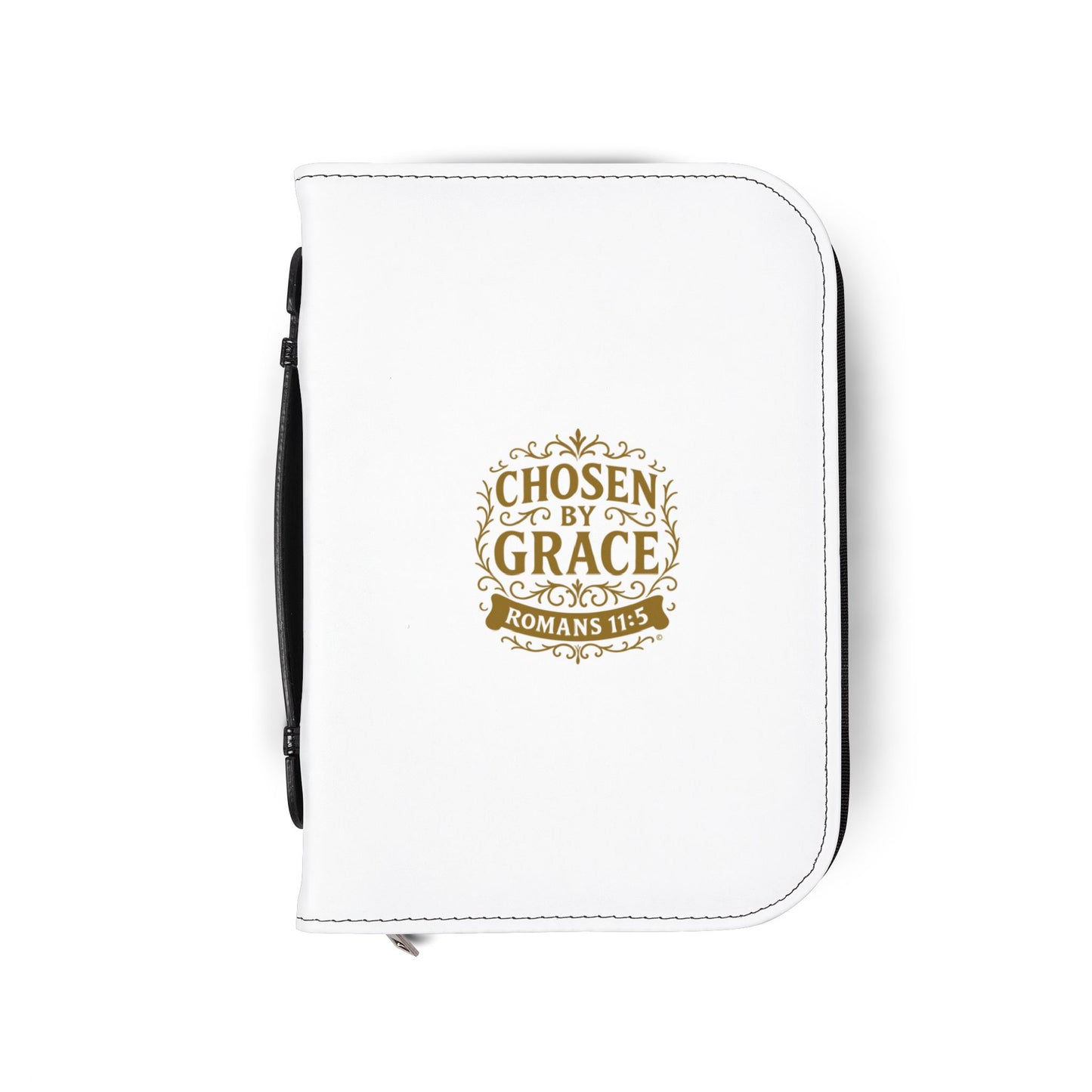 Chosen by Grace (Gold Lettering) Inspirational Bible Cover, Gift for Believers, Faith-Based Book Cover - Cross Apparel USA