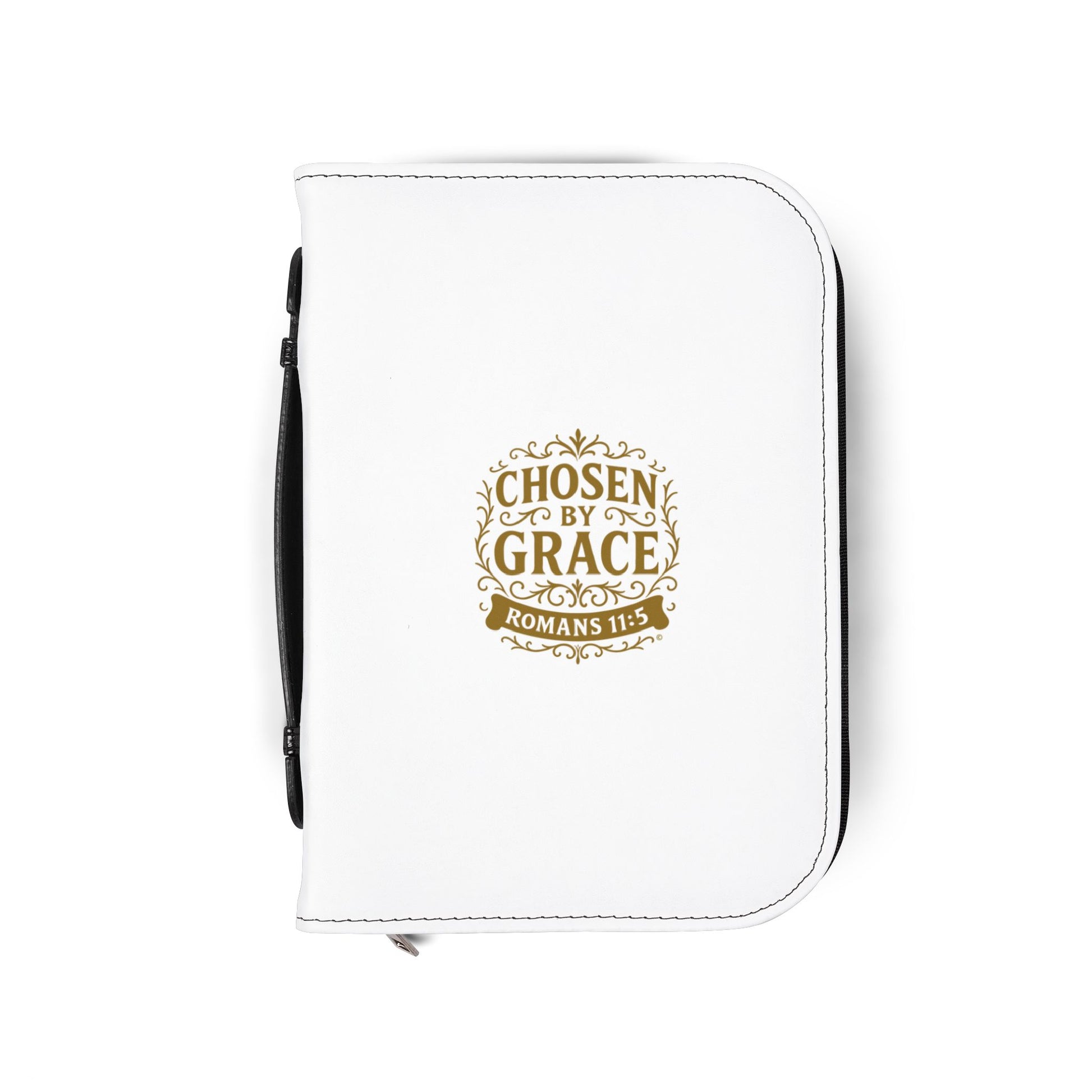 Chosen by Grace (Gold Lettering) Inspirational Bible Cover, Gift for Believers, Faith-Based Book Cover - Cross Apparel USA