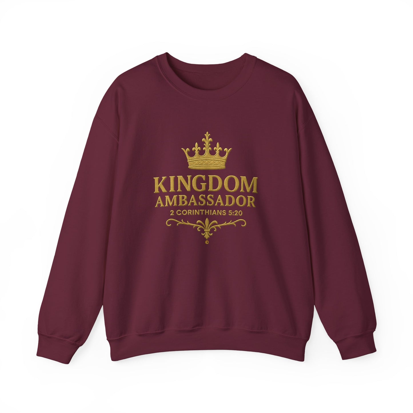 Kingdom Ambassador Crewneck Sweatshirt - Faith-Based Fashion, Christian Gift, Bible Verse, Inspirational Apparel, Cozy Church Wear
