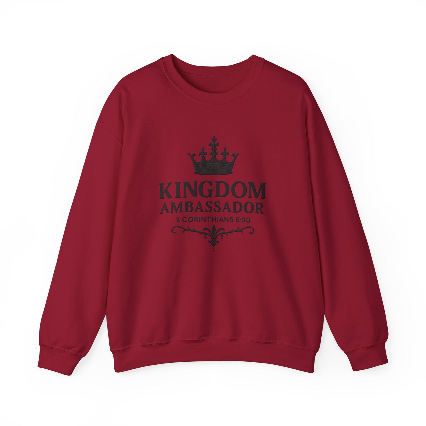 Kingdom Ambassador Sweatshirt (Black Lettering), Unisex Crewneck, Biblical Inspiration, Faith Apparel, Gift for Believers, Church Events