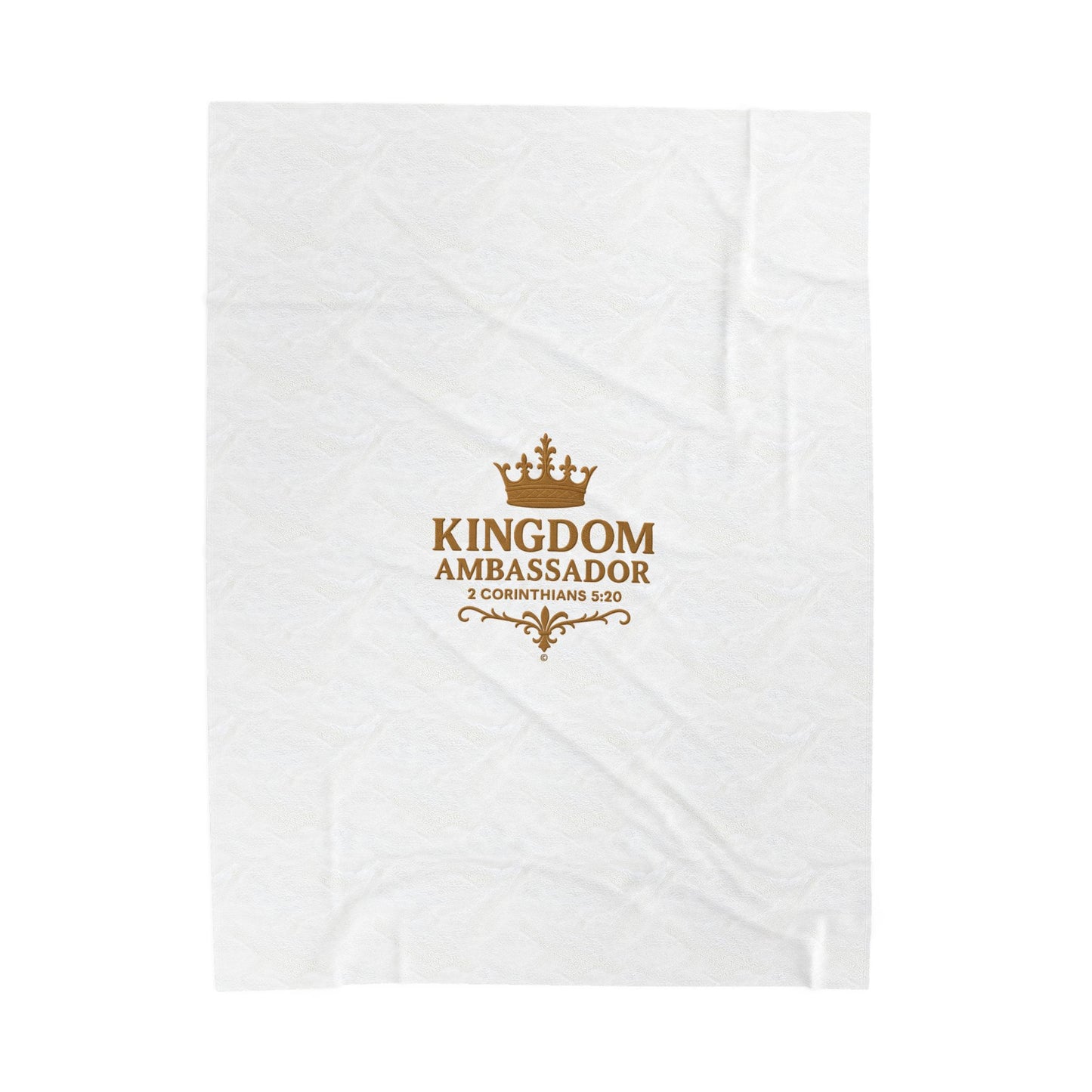 Kingdom Ambassador (Gold) Plush Blanket, Inspirational Home Decor, Faith-Based Decor, Modern Plush Blanket