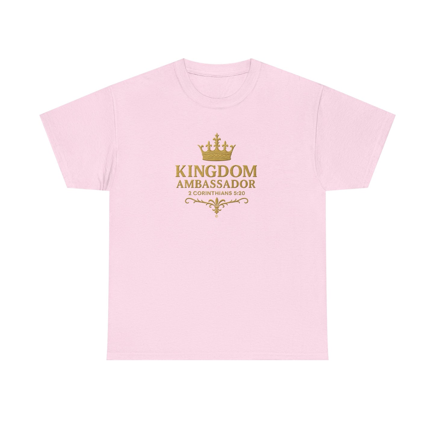 Kingdom Ambassador (Gold Lettering) Unisex Heavy Cotton Tee - Cross Apparel USA