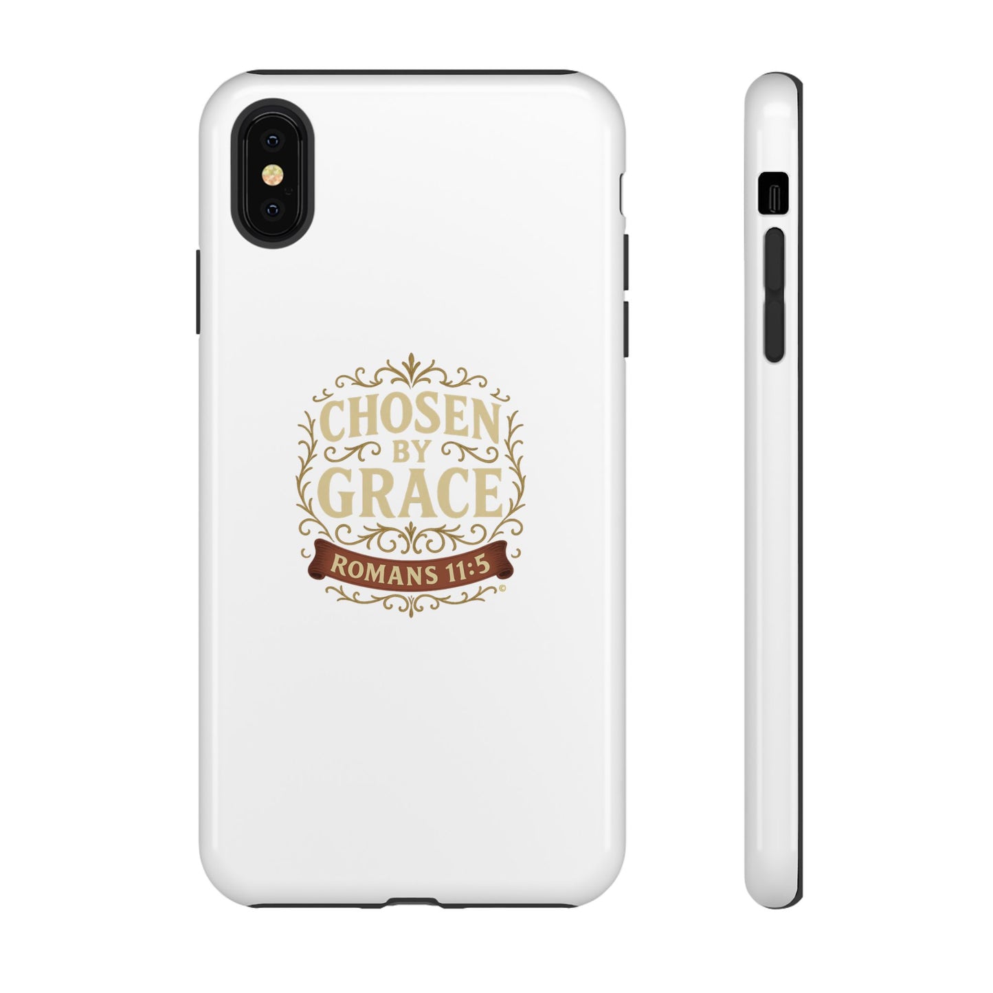 Chosen by Grace (Color), Rugged Phone Case, Inspirational Mobile Cover, Gift for Faith Lovers, Faith-Based Protector