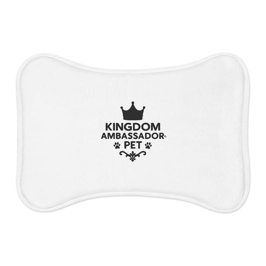 Kingdom Ambassador Pet (Black Lettering) Feeding Mat, Inspiration Gift for Pet Lovers, Faith-based Pet Mat